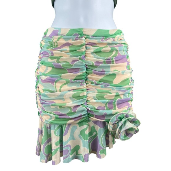 Majorelle Yesenia Mini Skirt Womens Small Bubble Swirl Multi Designer Trendy - Picture 1 of 6